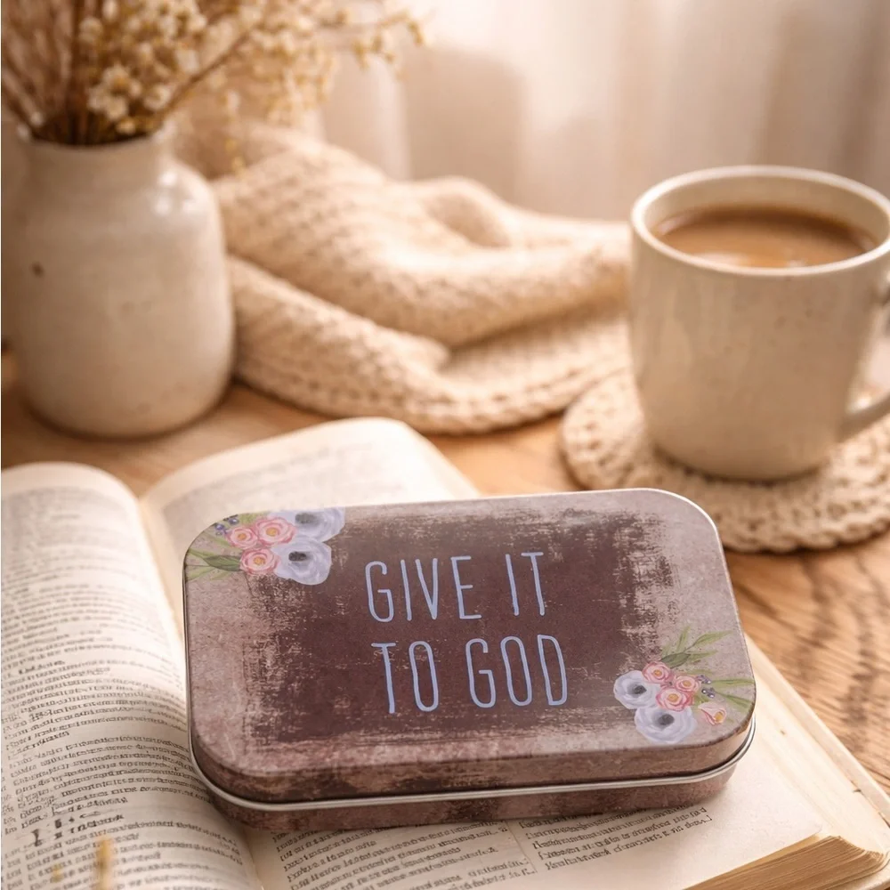 “Give It To God” Floral Prayer Box | Christian Gift | Faith Decor |Encouragement